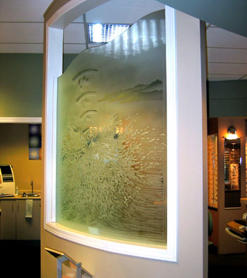 Deep carved commercial door