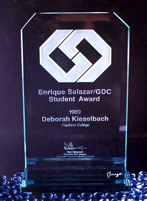 Etched glass corporate award