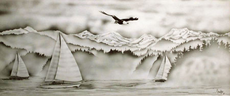 Surface etched partition