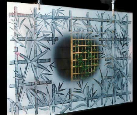 Tempered surface window hanging