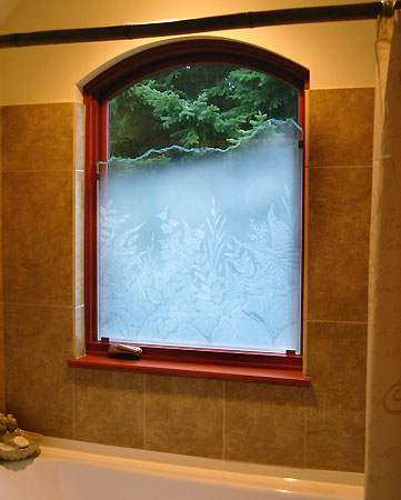 Deep carved privacy window