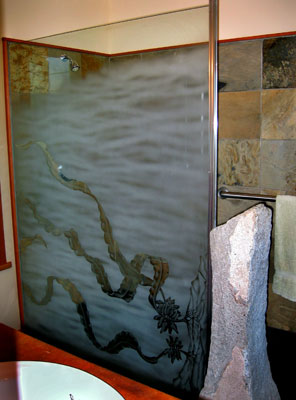 Tempered shower wall